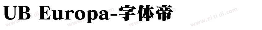 UB Europa字体转换